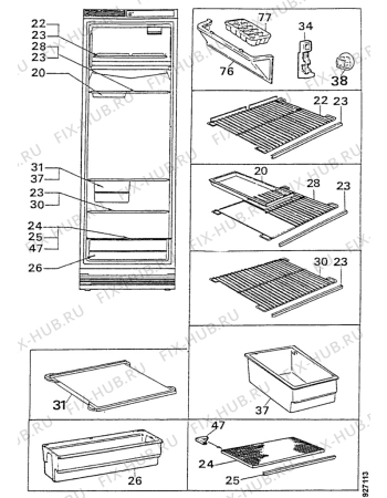 Взрыв-схема холодильника Arthurmartinelux AR3316W - Схема узла Accessories Refrigerator